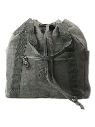 Bag Street Cityrucksack, Freizeithandtasche Nylon grau ca. 30cm breit ca. 33cm hoch