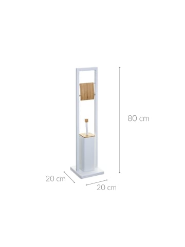 5five Simply Smart WC-Bürste und Toilettenbürste in Weiß, (B) 20 x (H) 80 x (L) 20 cm
