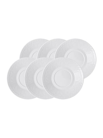 Villeroy & Boch 6er Set Kaffee- / Teeuntertasse Cellini ø 15 cm weiß in weiß