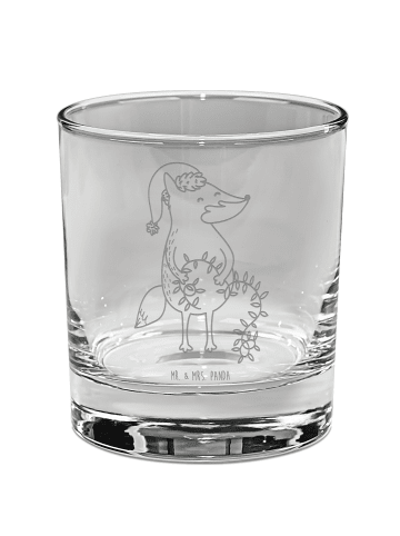 Mr. & Mrs. Panda Graviertes Whiskyglas Fuchs Weihnachten ohne Sp... in Transparent