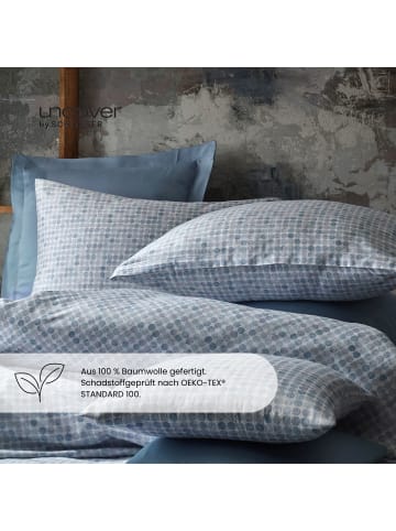 UNCOVER BY SCHIESSER Baumwollsatin-Bettwäsche-Set Uncover by Schiesser Punto in Hellblau