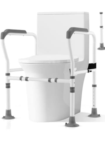 COSTWAY Aufstehhilfe Toilette in Grau
