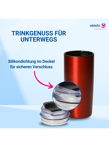 elasto Kaffeebecher "Arabica" in rot - 450 ml