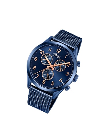 Lotus Analog-Armbanduhr Lotus Minimalist blau groß (ca. 43mm)