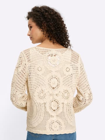 Heine Ajourstrickjacke in champagner