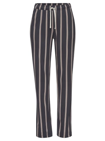 LASCANA Pyjamahose in anthrazit gestreift