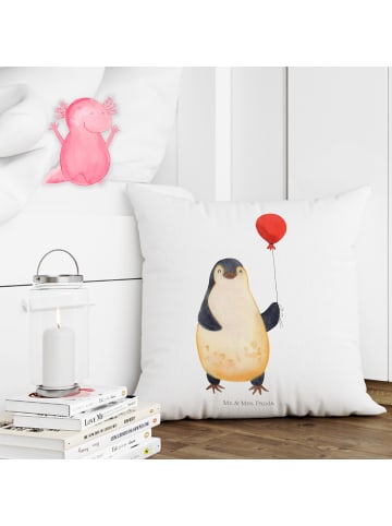 Mr. & Mrs. Panda kuschelkissen 40x40 Pinguin Luftballon ohne Spruch in Weiß
