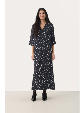 PART TWO Kleid BeritPW Gerade Passform in Navy Foil Print