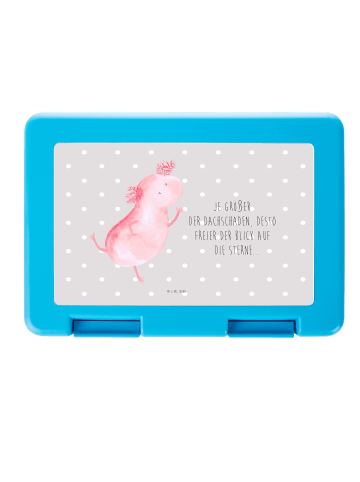 Mr. & Mrs. Panda Bento Box Axolotl Tanzen mit Spruch in Grau Pastell
