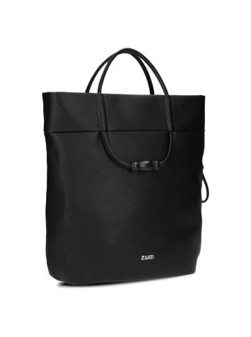 Zwei Perla PE120 - Henkeltasche 34 cm (off-white) in schwarz