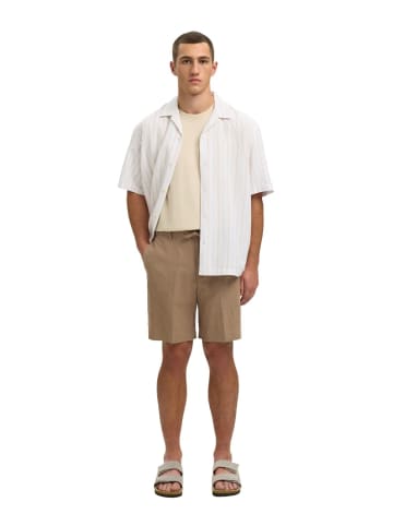 SELECTED HOMME Short SLMREGULAR-LEROY LINEN regular/straight in Braun