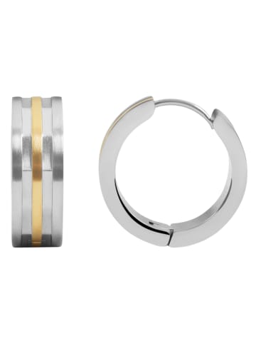 Adeliás Damen Ohrringe – Klappcreole aus Edelstahl in silber