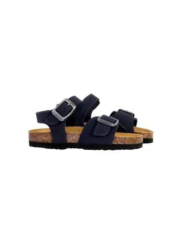 Plakton Kinder-Pantoletten aus Leder „Louis“ Blau