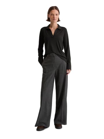 Marc O'Polo Jerseybluse im Polo-Stil regular in Schwarz