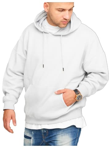 behype Kapuzenpullover - BHPASTO Basic Oversize Einfarbig in Hellgrau