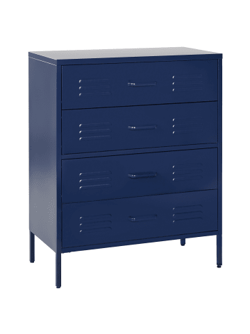 Beliani Büroschränke ENAGO in Blau - (W) 80 x (H) 102 x (L) 40 cm