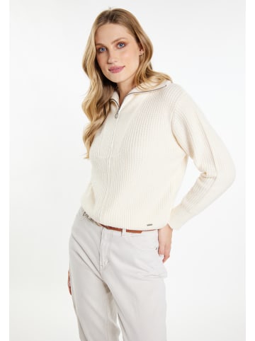 DreiMaster Vintage Damen Strickjacke in Wollweiss