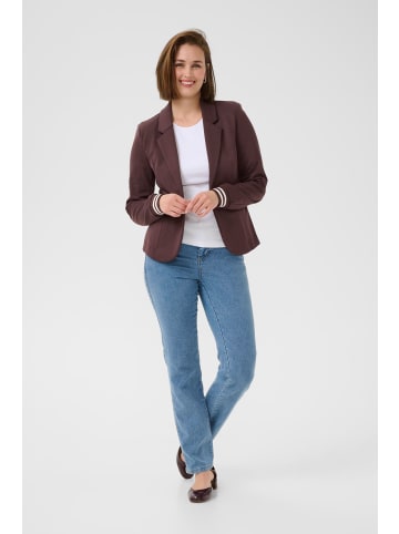 Kaffe Blazer Kinnie Regular fit in Fudge/Chalk Stripe