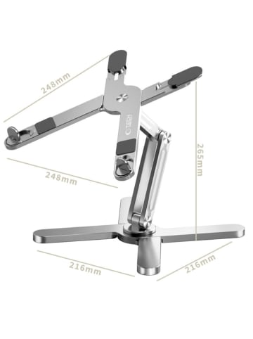 TechProtect Tech-Protect ULS200 Ständer, universell für Laptops bis 16 Zoll in Silber