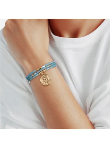 Lulu & Jane Armband aus Metall-Legierung mit Glas in gelbgold