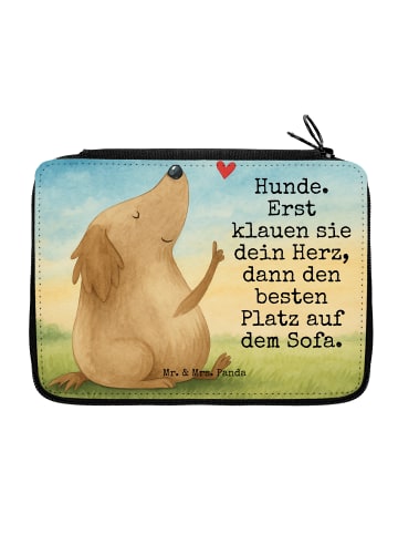 Mr. & Mrs. Panda Federmappe Hund Liebe Design mit Spruch in Weiß