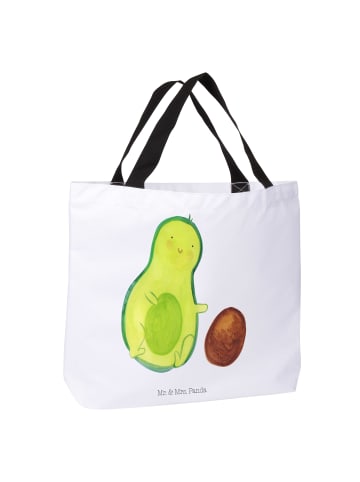 Mr. & Mrs. Panda Reisetasche Avocado Kern rollt ohne Spruch in Weiß