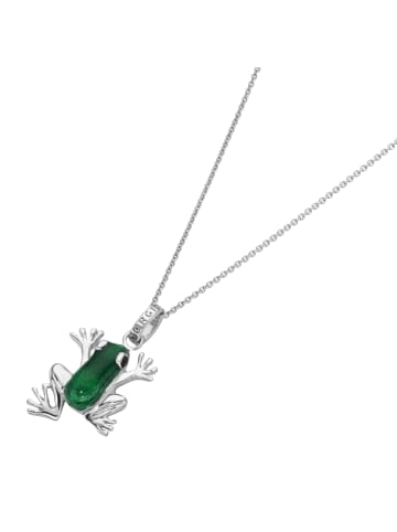 Giorgio Martello Milano Kette Mit Anhänger Frosch Mit Kaltemaille in Grün