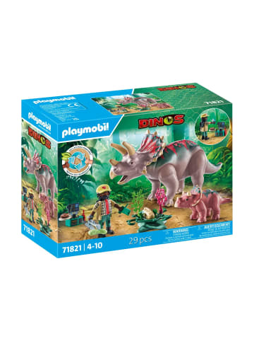 Playmobil Spielfigur Set Dinosaurier Triceratops mit Jungtier, 4-10 Jahre