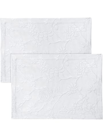 Erwin Müller Jacquard, Baumwollmischung Tischset 2er-Pack Arnsberg in weiß