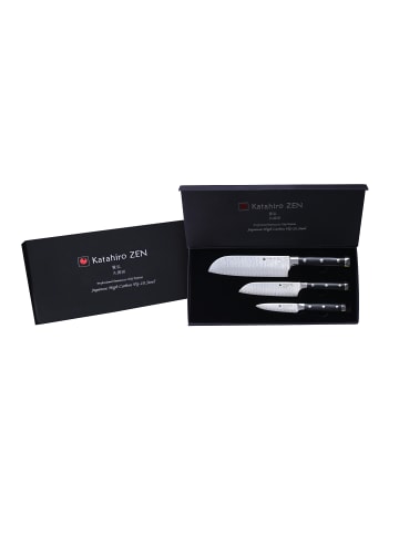 Izumi Ichiago KATAHIRO ZEN 3 er Santoku Damastmesser-Set