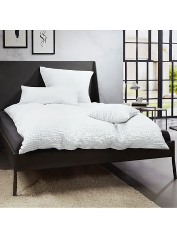 REDBEST Microfaser-Seersucker, Microfaser Kissenbezug Detroit in weiß