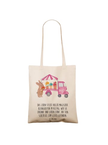 Mr. & Mrs. Panda Shopper Osterhase Blumenwagen mit Spruch in Creme