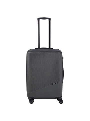 travelite Bali - 4-Rollen-Trolley M 67 cm (weiß/cognac) in anthrazit