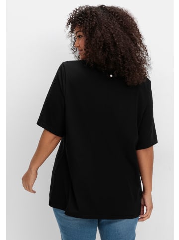 sheego T-Shirt in schwarz