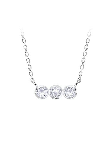 Alexander York Kette mit Anhänger SOLITÄR TRIPLE ZIRKONIA in 925 Sterling Silber in silber