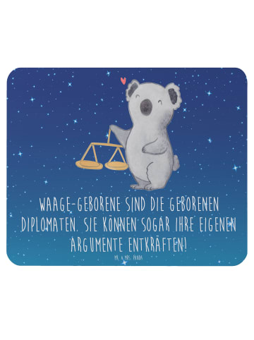 Mr. & Mrs. Panda Mauspad Diplomatische Waage mit Spruch in Sternenhimmel Blau