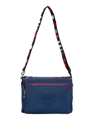 Mindesa Damen Umhängetasche in Marine Mehrfarbig