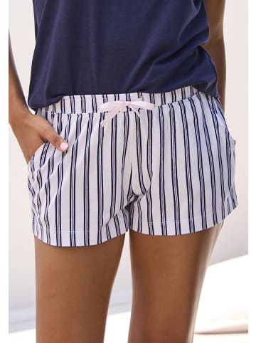 s.Oliver Pyjamashorts in schwarz - weiß - gestreift