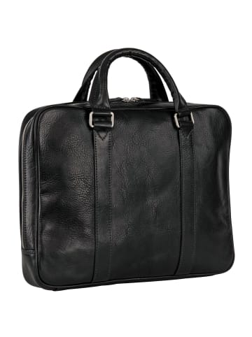 Leonhard Heyden Bergamo Aktentasche Leder 38 cm Laptopfach in schwarz