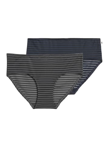 Marc O´Polo Bodywear Hipster Second Skin Jacquard in Dunkelblau / grau