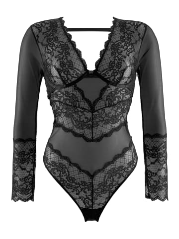 JETTE Langarmbody in schwarz