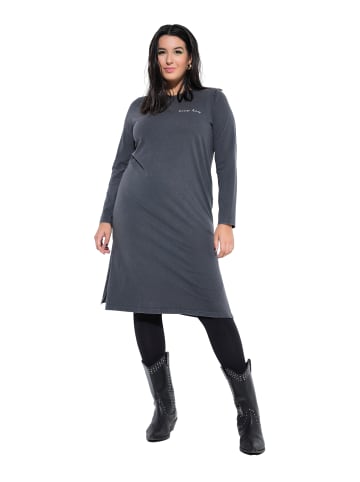 Studio Untold Jerseykleid in anthrazit melange