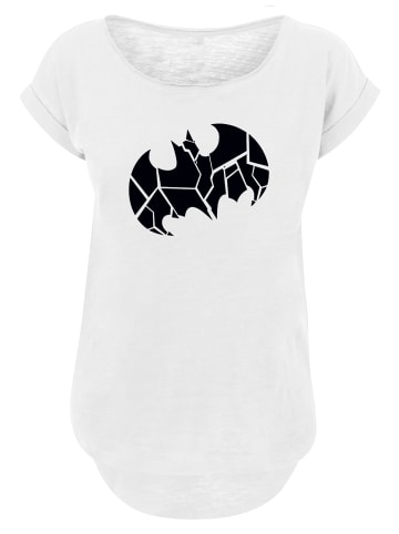 F4NT4STIC Long Cut T-Shirt DC Comics Batman Logo' in weiß