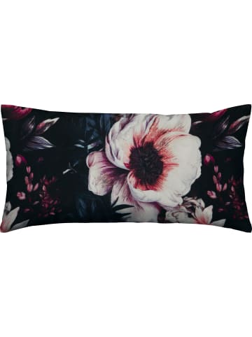 Erwin Müller Edel Flanell Kissenbezug in schwarz-rose