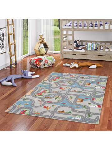 Snapstyle Kinderteppich Fun Town in grau