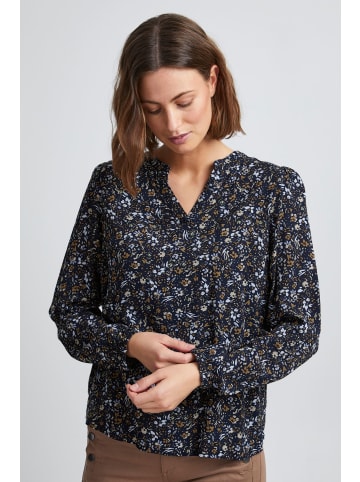 Fransa Langarmbluse FRESIDA 3 Blouse - 20610201  Langarmbluse mit V-Ausschnitt in Blau