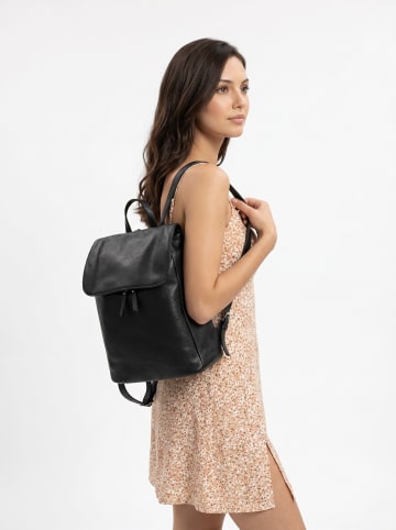 Samantha Look Rucksack echt Leder in schwarz