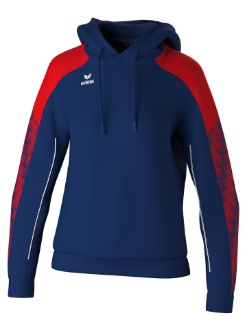 erima Damen Kapuzensweat in new navy/rot