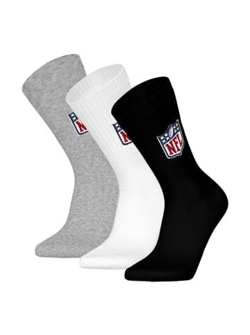NFL Socken 3er Pack in Weiß/Grau/Schwarz