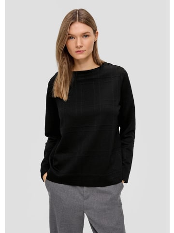 s.Oliver Sweatshirt langarm in Schwarz